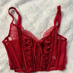 Victoria's Secret Red Lace Bra Top